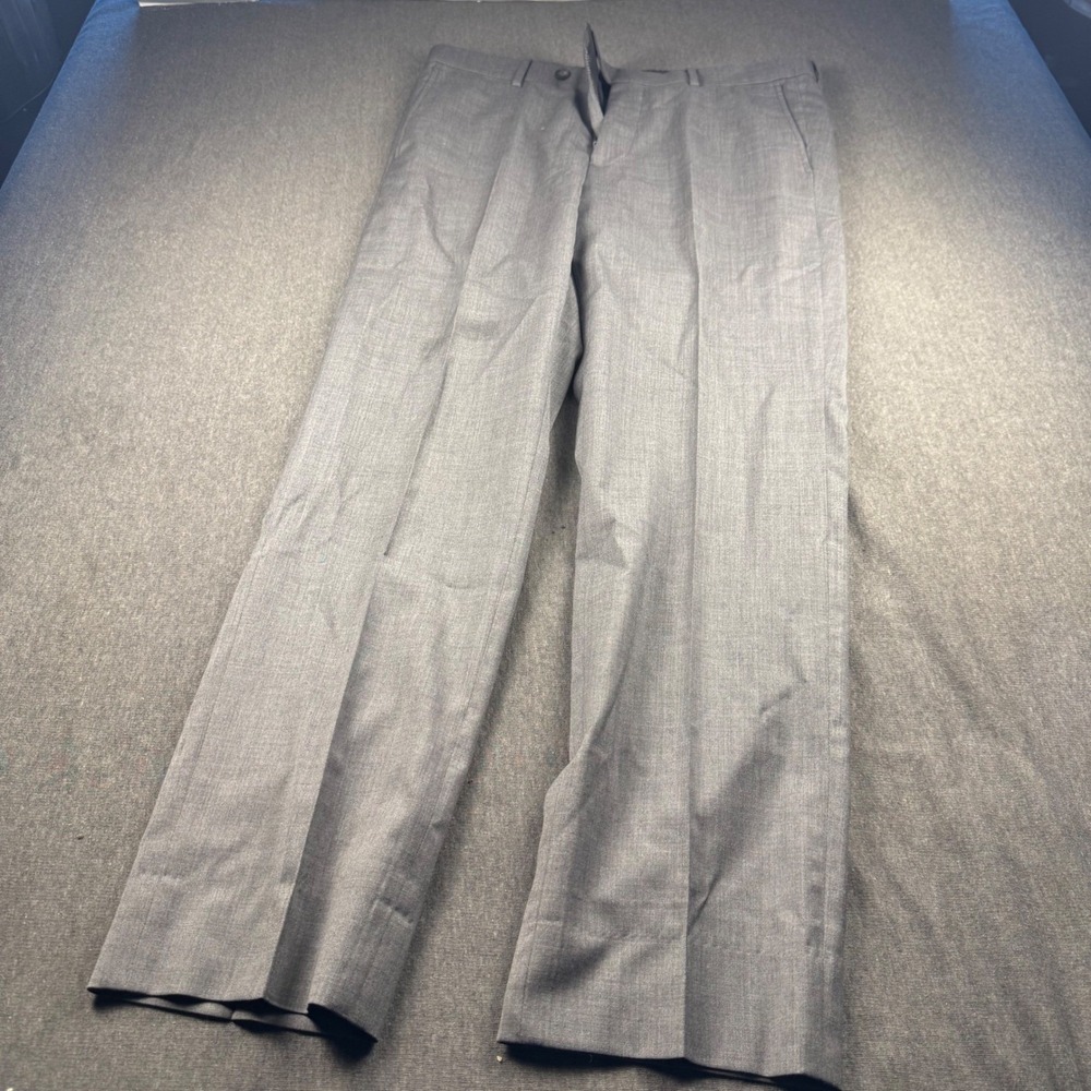 Awearness Kenneth Cole Awear-Tech Slim Fit Gray Suit Mens 30 Regular Wool Blend - Picture 13 of 15
